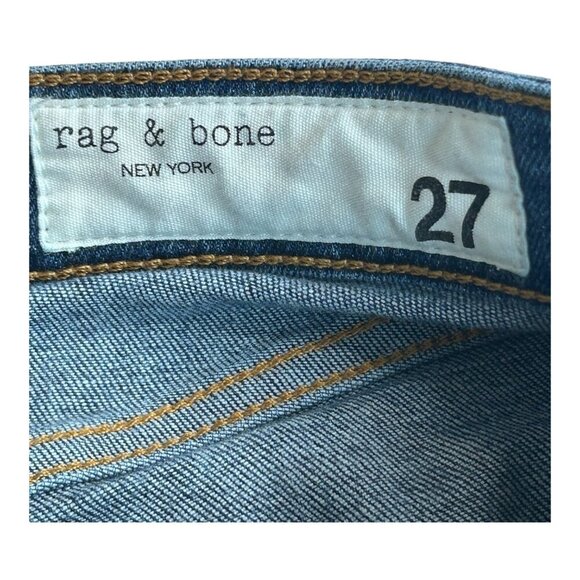 Rag & Bone Cate Mid-Rise Skinny Blue Jeans Women's Size 27 Preppy Quiet Luxury - Picture 6 of 12